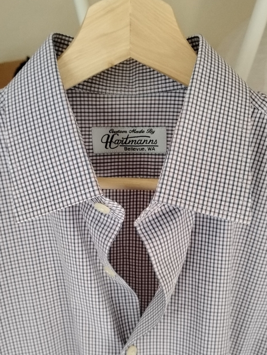 Other - Tall Men’s White/Pink/Blue Micro-Check Dress Shirt